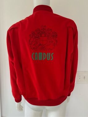 vintage Campus red bomber jacket Retro jacket Men’s size large Rare collectable